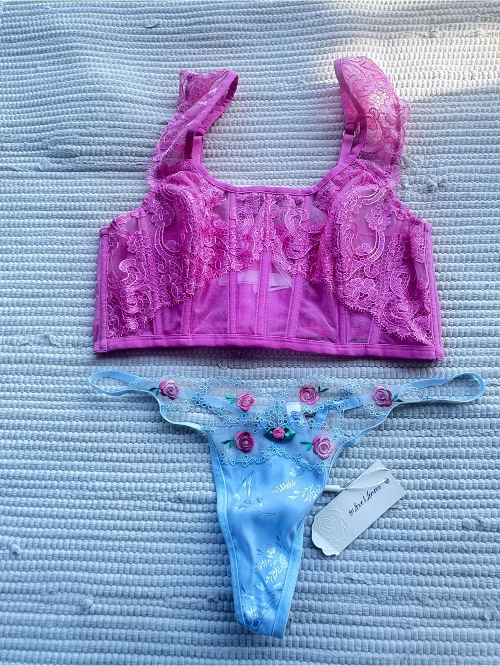 Victoria’s Secret Dream Angels For Love & Lemons Lingerie Bundle L XL NWT